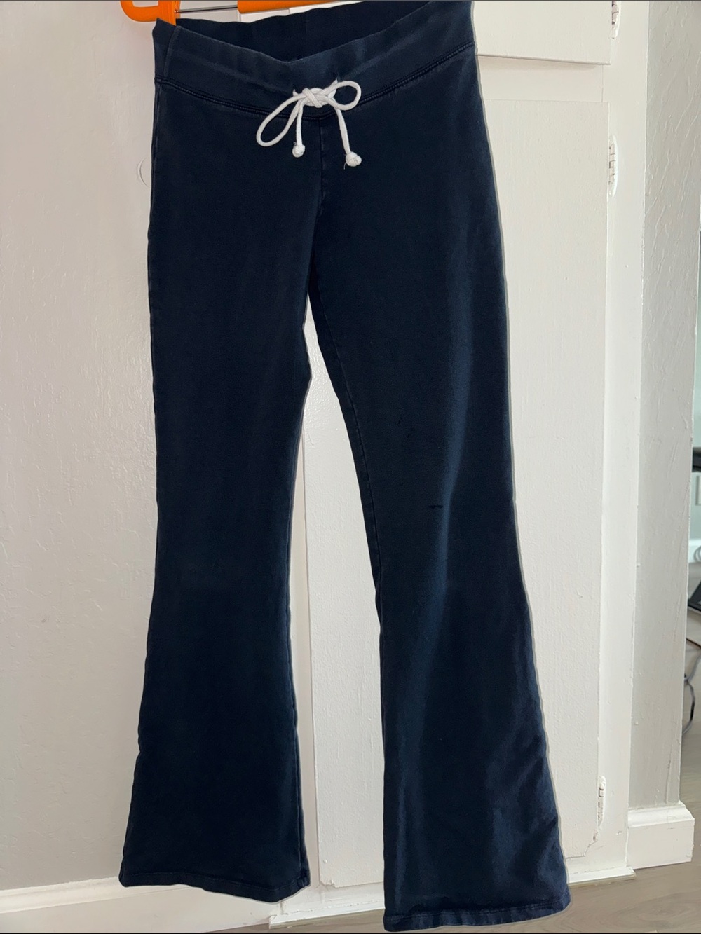 Brandy Melville Navy Drawstring Bootcut Sweatpants